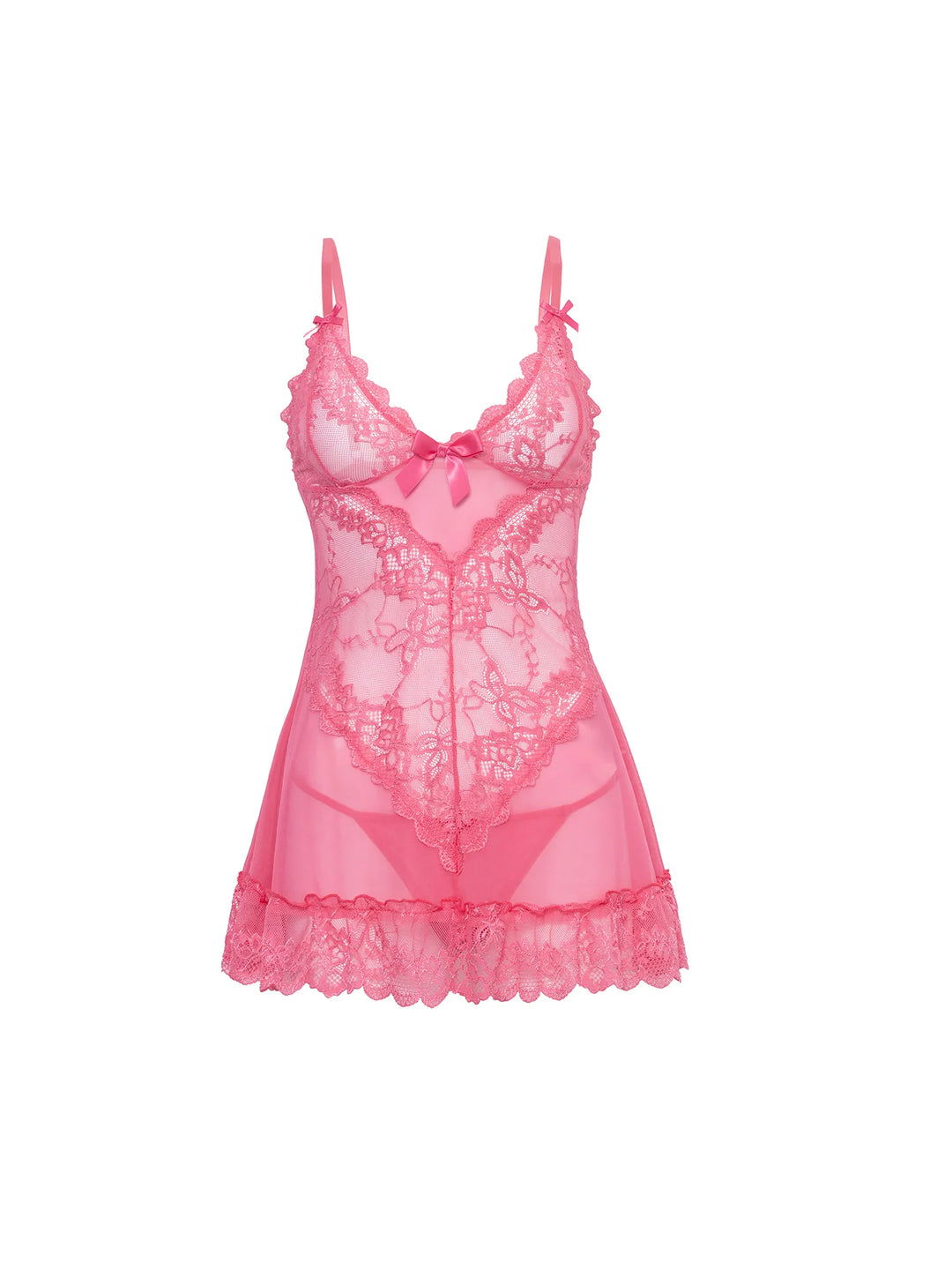 Valentine Lace Babydoll - Pink Lemonade