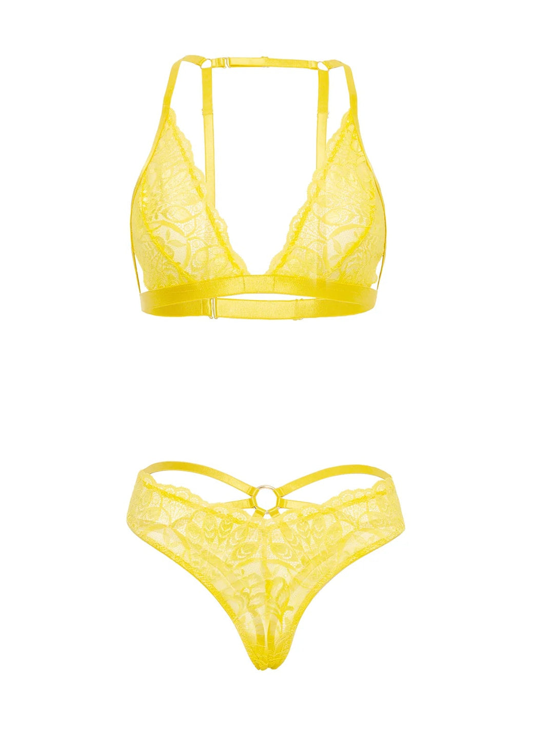 Lina Strappy Lace Bra Set