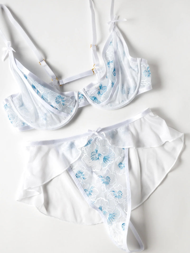Elena Embroidered Bra Set