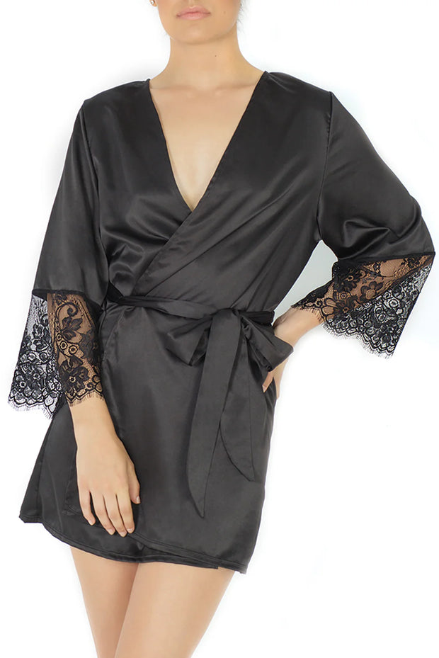 Gianna Satin and Lace Robe