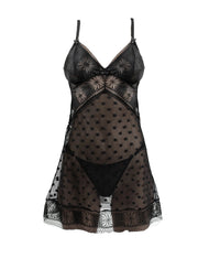 Butterfly Polka Dot Tulle Nightie and Thong Set