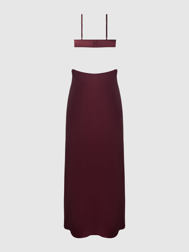 Brigeta Satin Mono Wire Long Gown