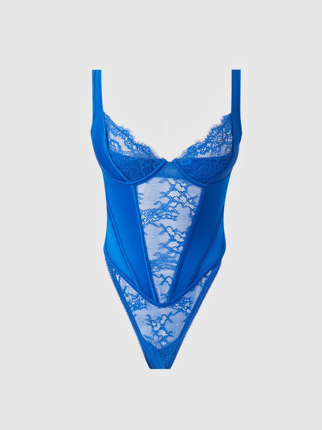 Madeline Satin and Lace Push Up Teddy