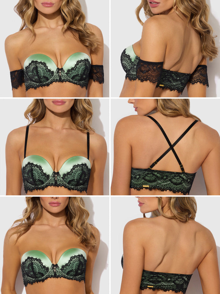 Lara Lace Strapless Push Up Bra and Tanga Set