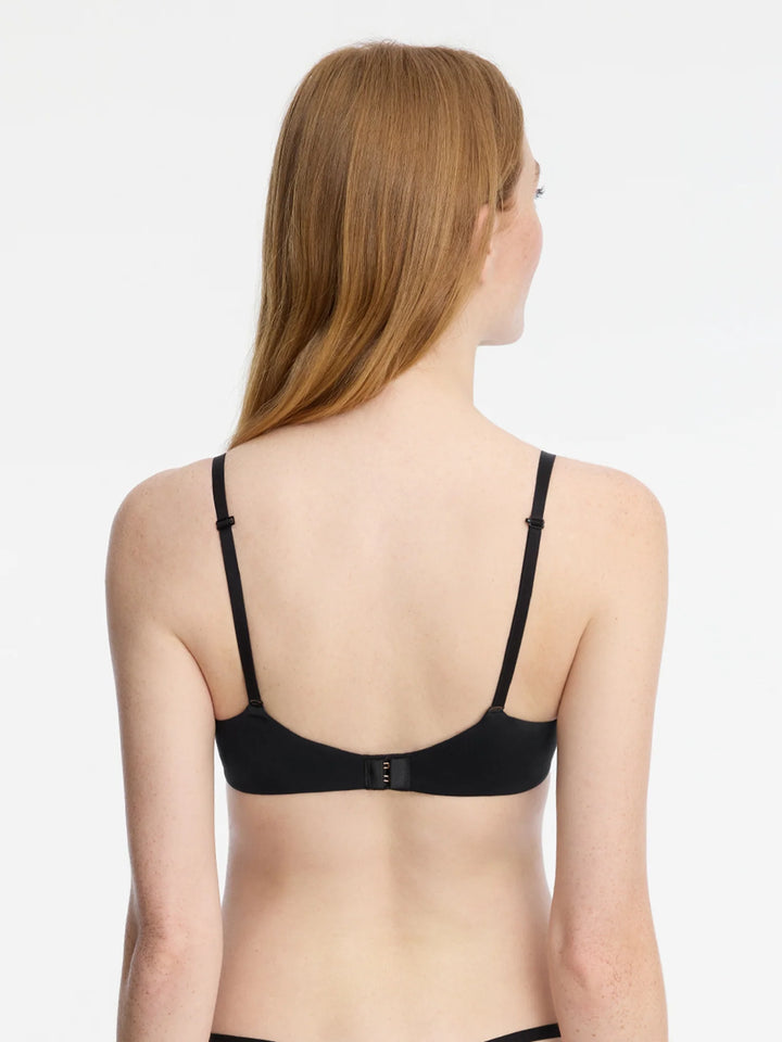 Back view of the black Insider Convertible T-Shirt Bra featuring adjustable straps for comfort and support.