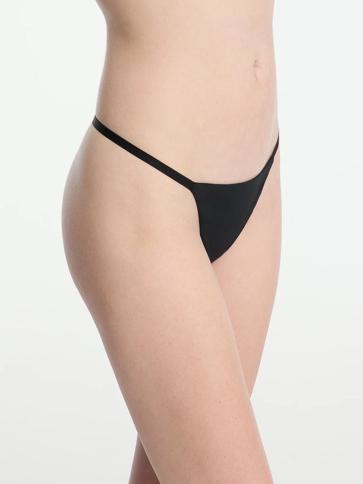 Insider Seamless G-String Thong shown in black, featuring minimal coverage for maximum comfort and a smooth fit.