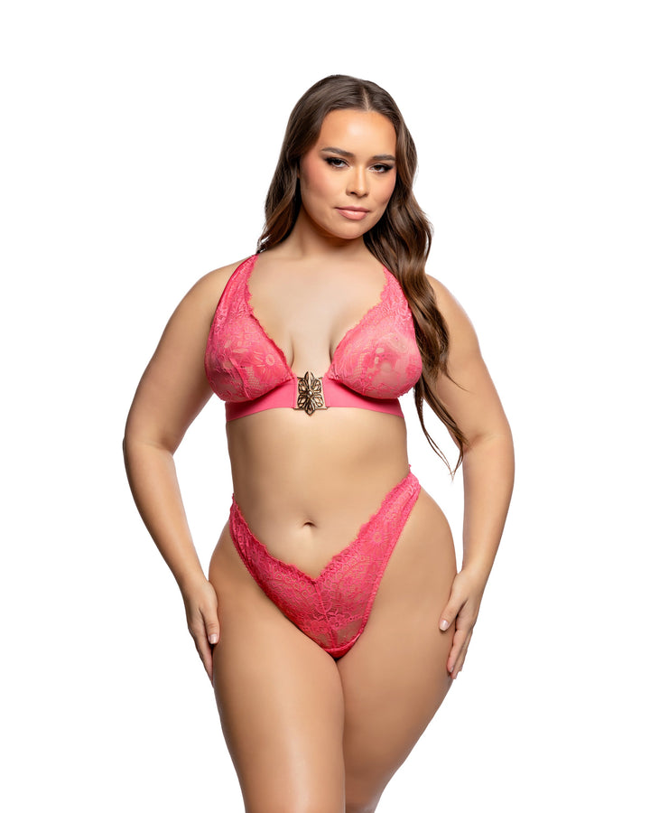 Infinite Lace Halter Bra Set