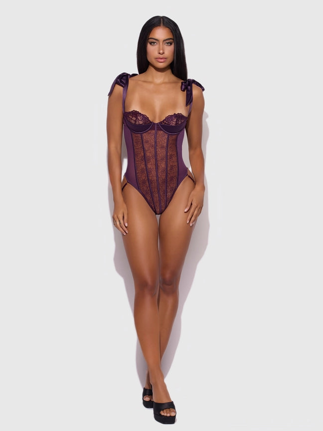 Rosalie Strappy Lace Teddy
