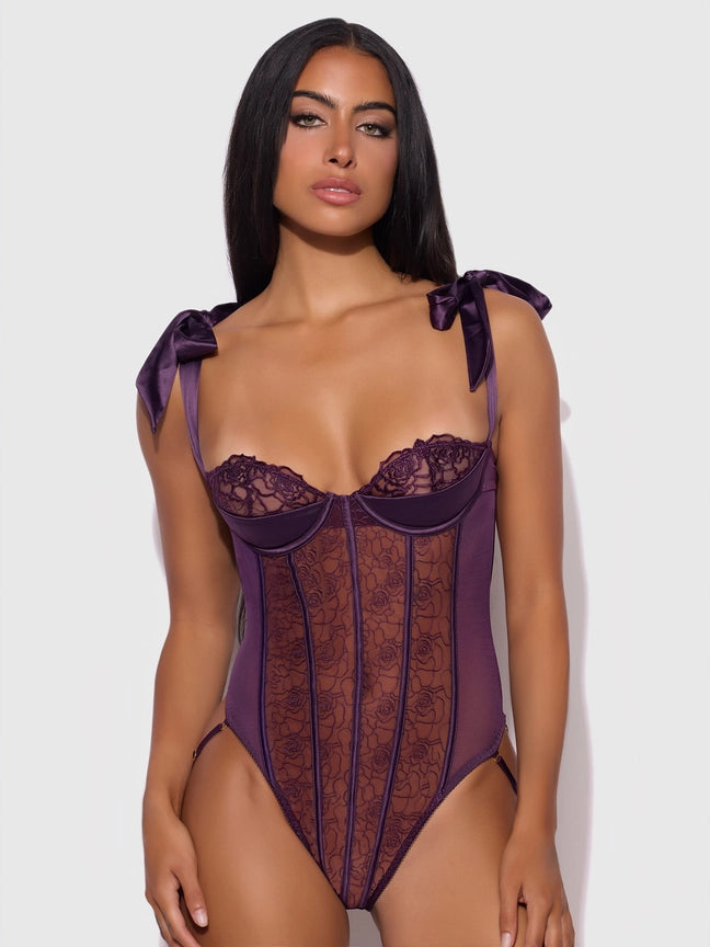 Rosalie Strappy Lace Teddy