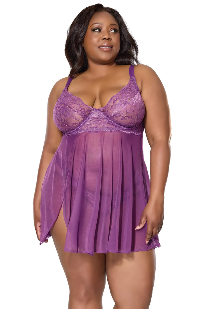 Ember Glow Babydoll & Thong