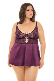Donna Satin and Lace Babydoll