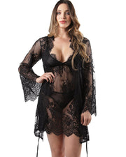Bell Sleeve Lace Robe by MeMoi